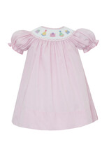 Petit Bebe Pink Gingham Birthday Bishop, Hats and Presents