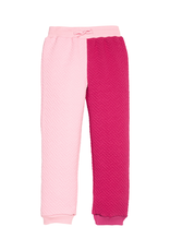 Bisby Colorblock Jogger, Pink & Cranberry Quilted Trellis