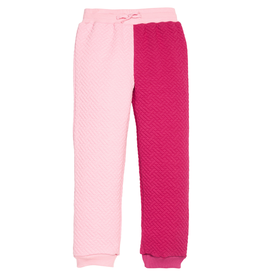 Bisby Colorblock Jogger, Pink & Cranberry Quilted Trellis