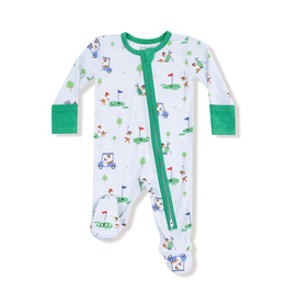 Angel Dear Dog Gone Gold Blue- 2 Way Zip Footie