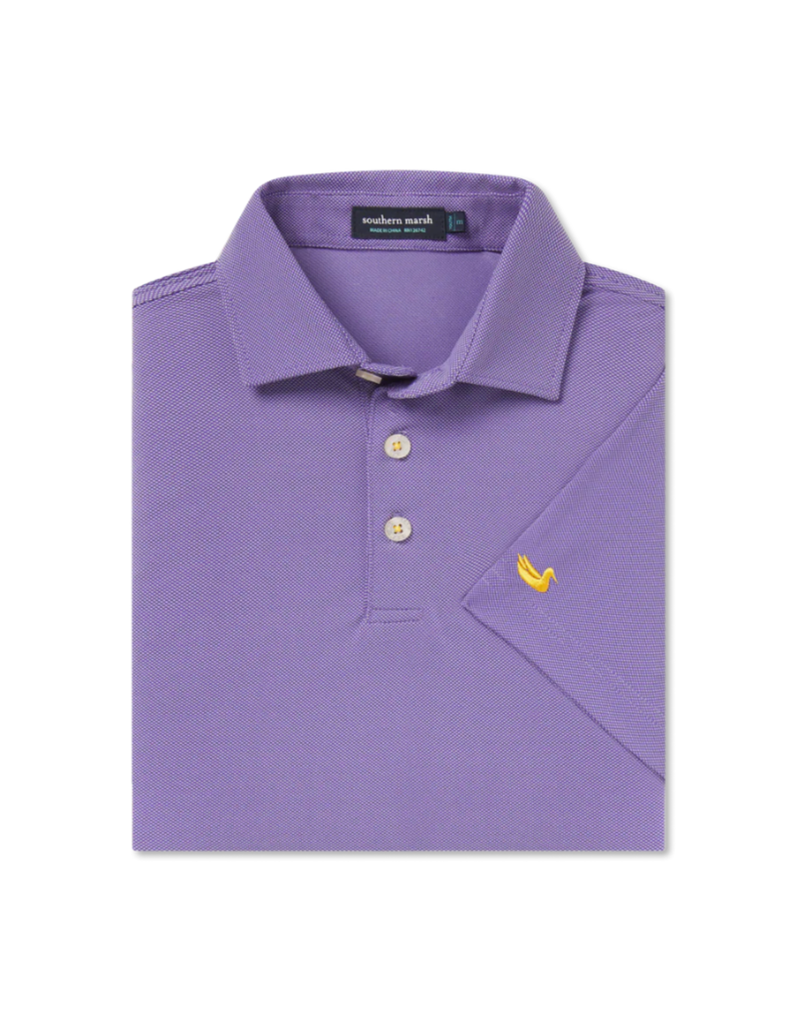 Southern Marsh Youth Varsity Performance Polo Purple/Yellow