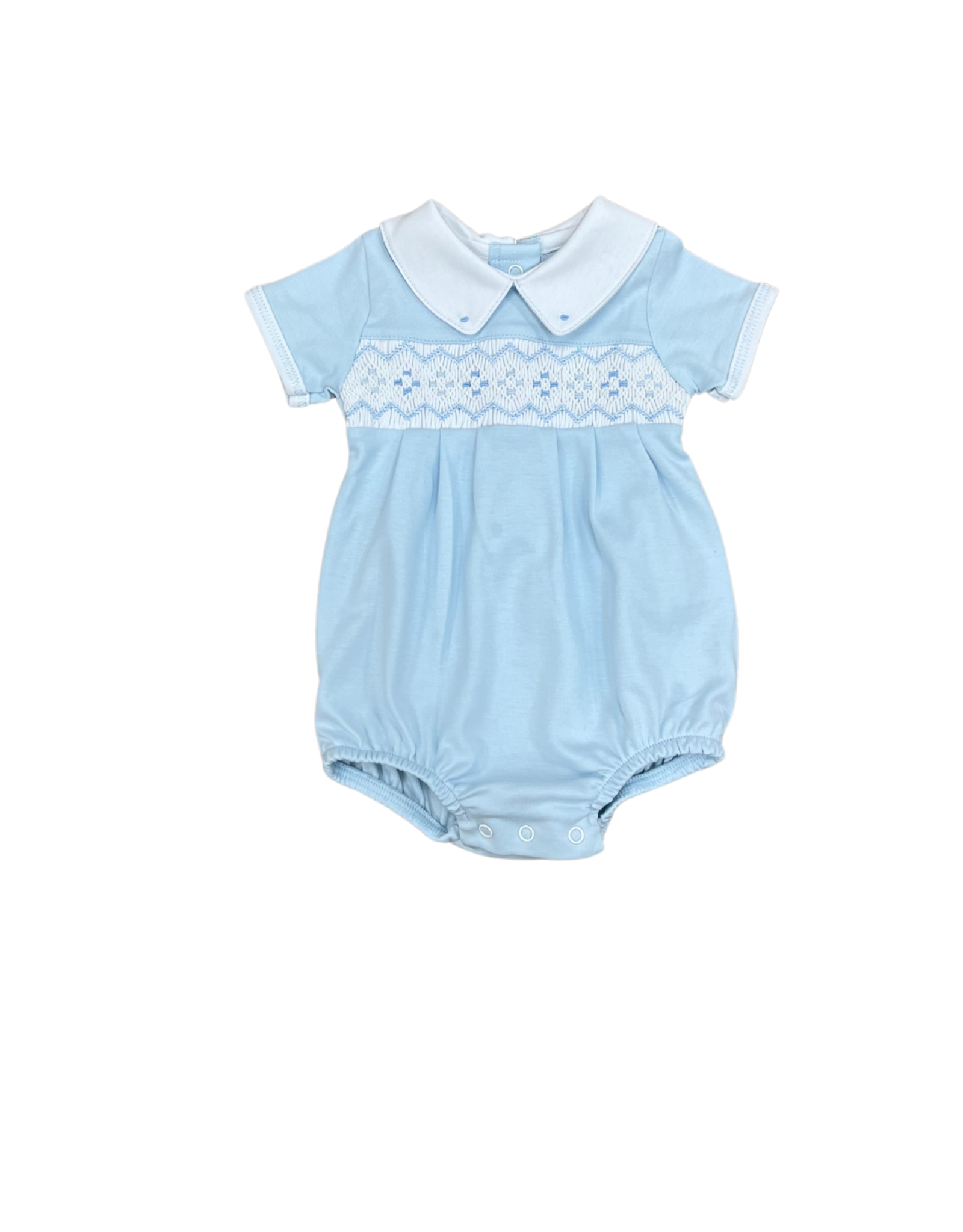 Magnolia Baby Emily and Ethan Smk Collared Bubble, Blue