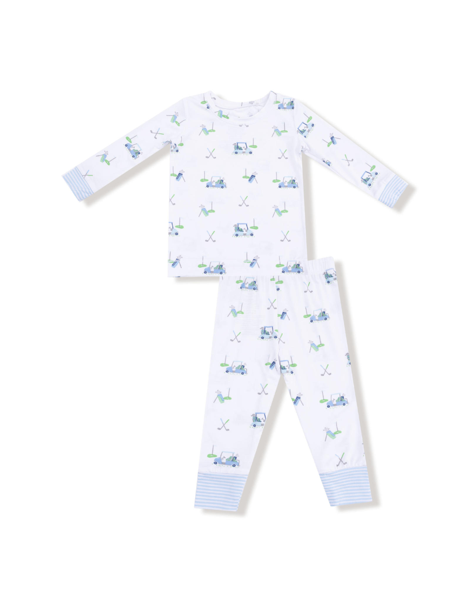 Angel Dear Baby Golfs Carts- Blue L/S Loungewear Set