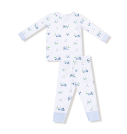 Angel Dear Baby Golfs Carts- Blue L/S Loungewear Set