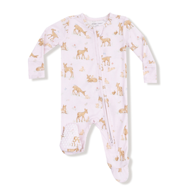 Angel Dear Little Fawn 2 Way Zipper Ruffle Back Footie