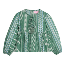 Bisby Riviera Top, Fairfield Forest Stripe