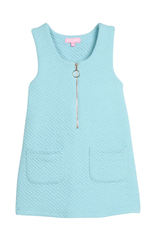 Bisby Retro Jumper, Aqua Quilted Trellis