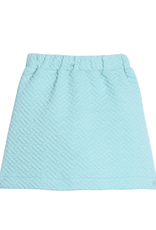 Bisby Mini Skirt, Aqua Quilted Trellis