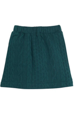 Bisby Mini Skirt, Quilted Emerald Cable