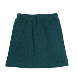 Bisby Mini Skirt, Quilted Emerald Cable