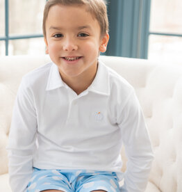 James and Lottie Conrad Knit Short Set, Blue Pumpkins