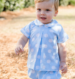 James and Lottie Rory Knit Diaper Set, Blue Pumpkins