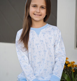James and Lottie Sidney Sweatshirt, Blue Bows Knit