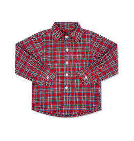 LullabySet Brees Button Down, Woodstock Plaid