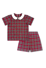 LullabySet Sibley Short Set, Woodstock Plaid