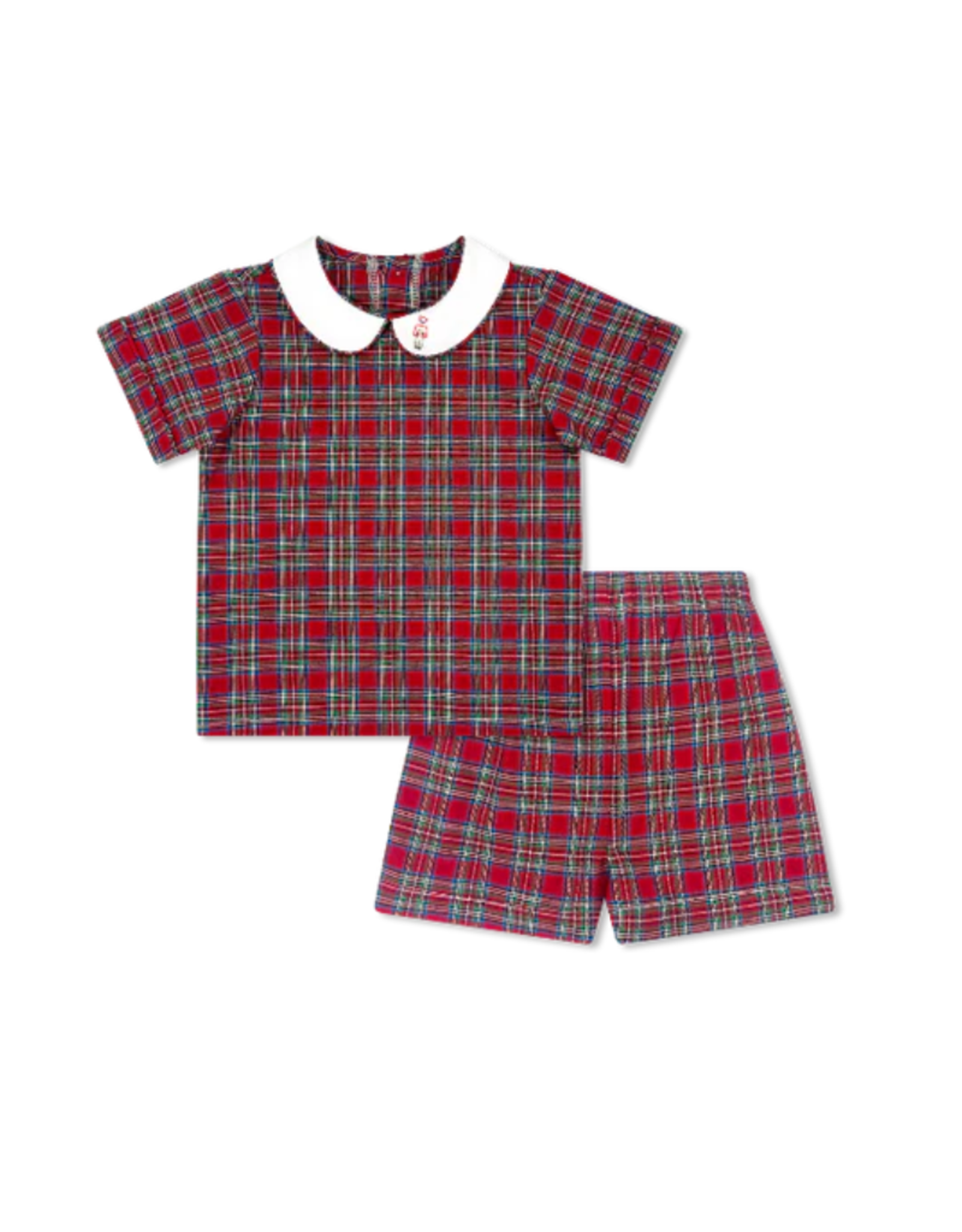 LullabySet Sibley Short Set, Woodstock Plaid
