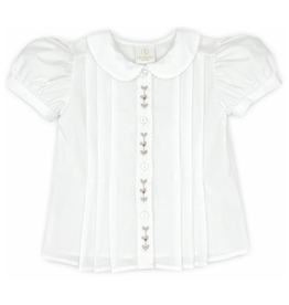 LullabySet Vintage Blouse, White Holly