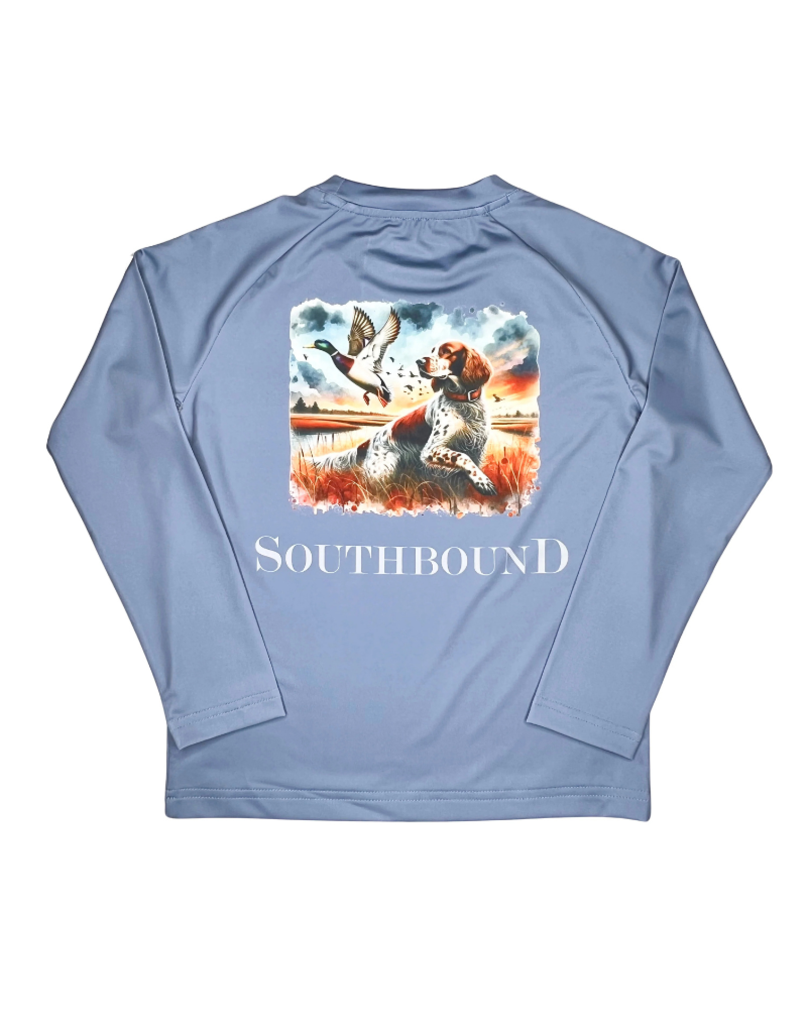 SouthBound Blue Dog and Duck LS Performance Tee