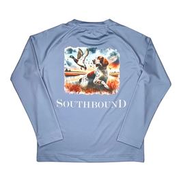 SouthBound Blue Dog and Duck LS Performance Tee