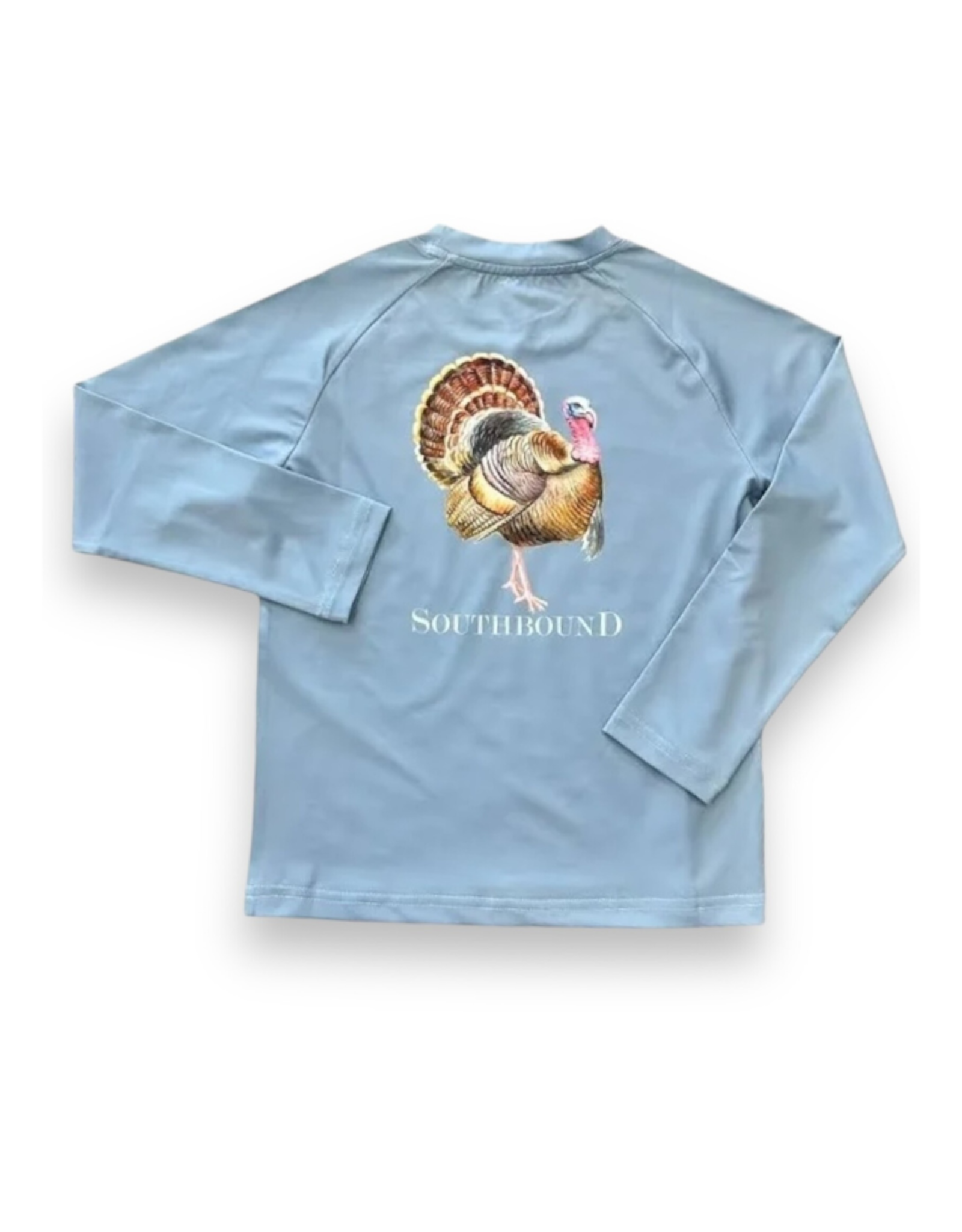 SouthBound Ice Blue Turkey LS Performance Tee
