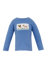 Anavini Periwinkle Blue Knit Mallard Hunting Boy's LS T-shirt
