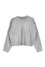 Mayoral Silver Braided Sweater