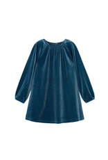 Mayoral Ocean Blue Sparkly Velvet Dress