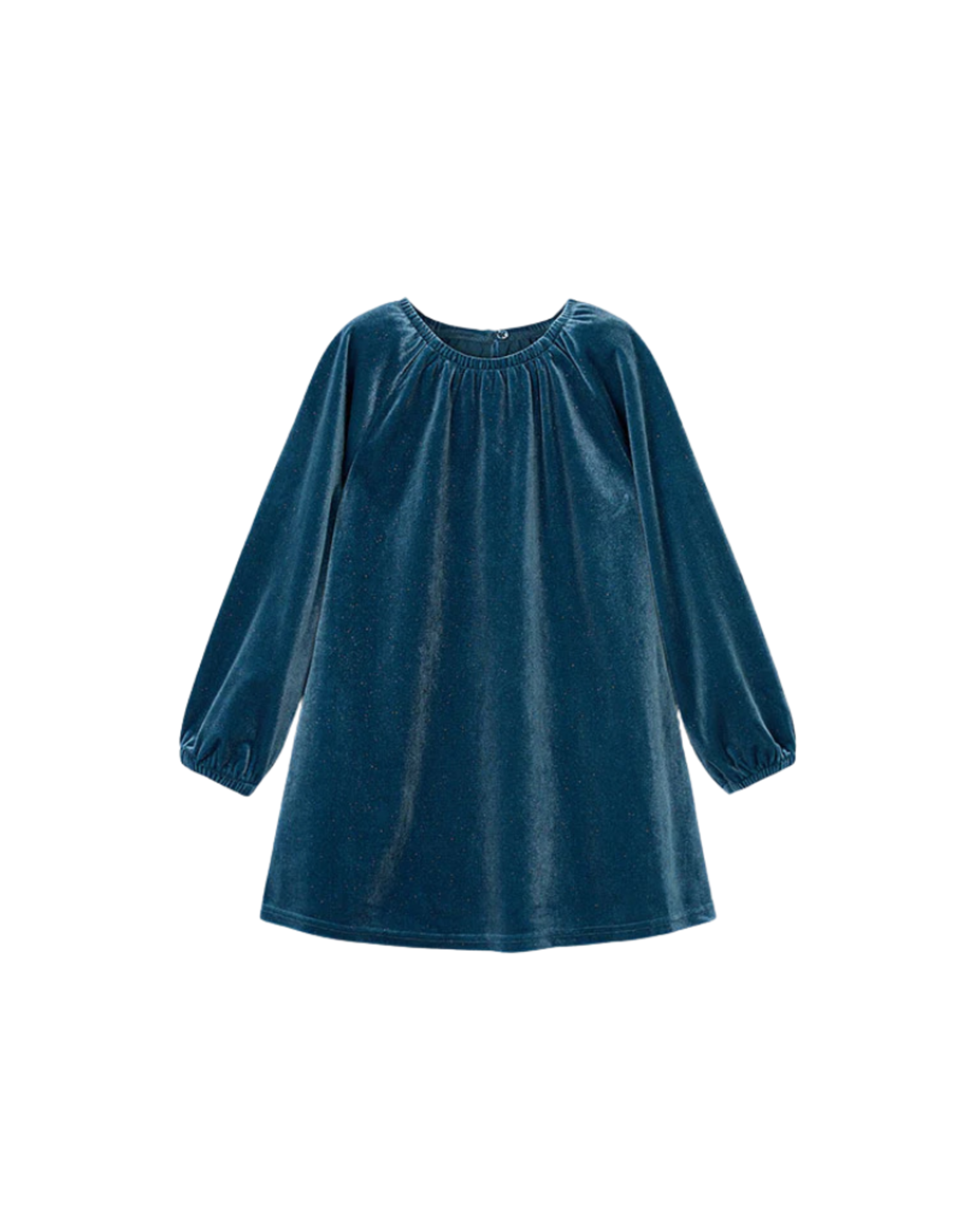 Mayoral Ocean Blue Sparkly Velvet Dress