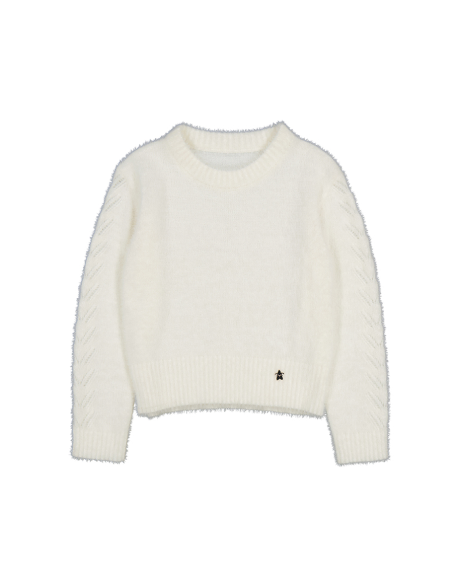 Mayoral White Fuzzy Sweater