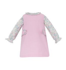 Petit Bebe Pink Cord Jumper with Pink Liberty Blouse