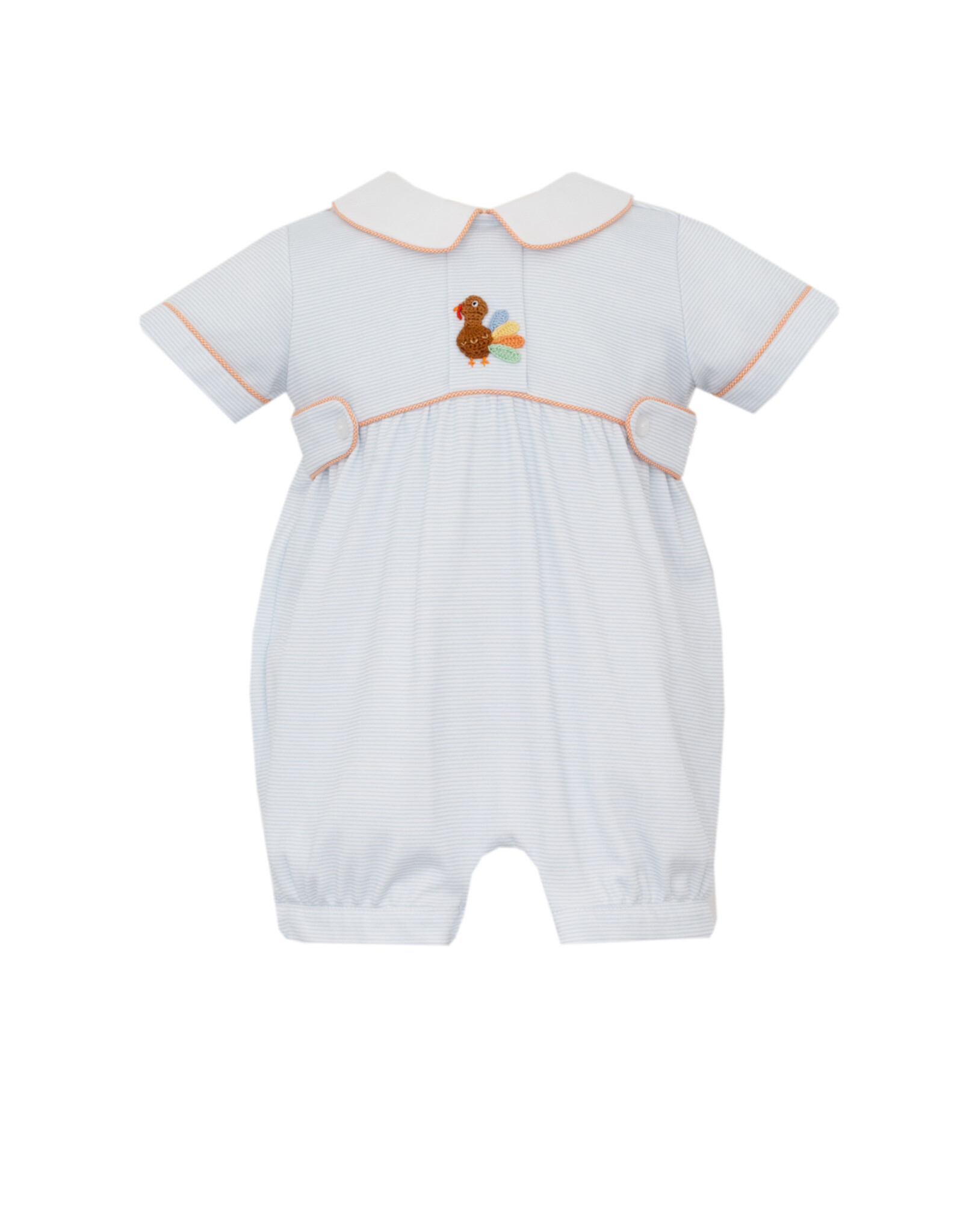 Petit Bebe Blue Stripe Knit Romper, Turkey