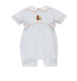 Petit Bebe Blue Stripe Knit Romper, Turkey