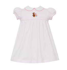 Petit Bebe Light Pink Stripe Knit Dress, Turkey