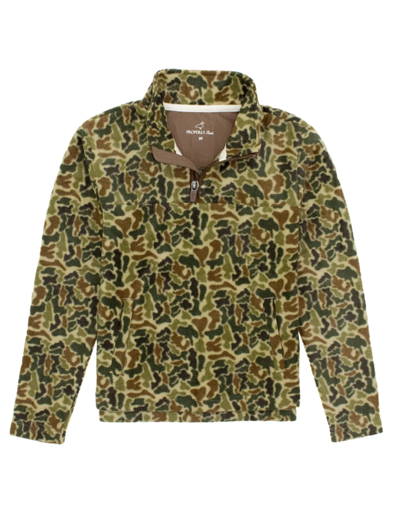 Properly Tied Sportsman Microfleece Pullover Vintage Camo