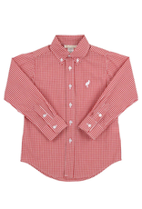 The Beaufort Bonnet Company Dean's List Dress Shirt, Richmond Red Mini Gingham