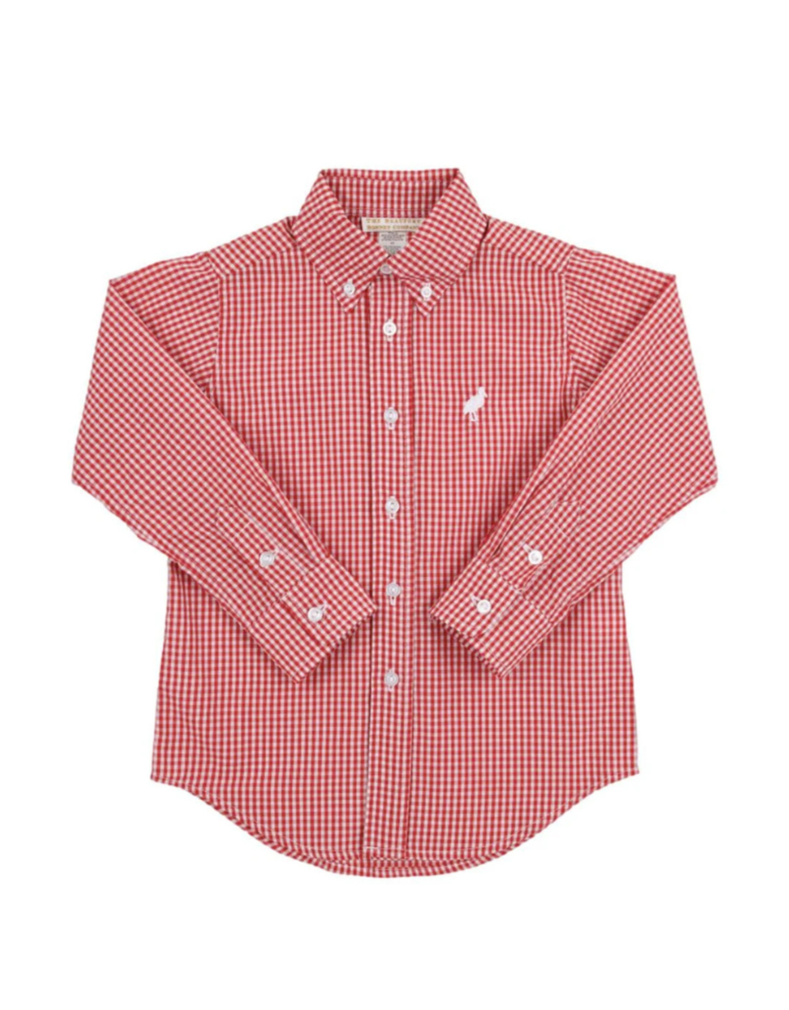 The Beaufort Bonnet Company Dean's List Dress Shirt, Richmond Red Mini Gingham