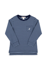 The Beaufort Bonnet Company LS Carter Crewneck, Barrington Blue/Navy Stripe