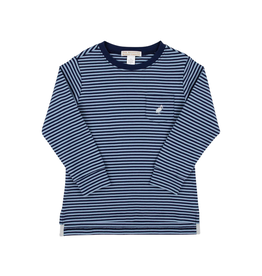 The Beaufort Bonnet Company LS Carter Crewneck, Barrington Blue/Navy Stripe