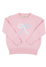 The Beaufort Bonnet Company Isabelle's Intarsia Sweater, Palm Beach Pink Bow