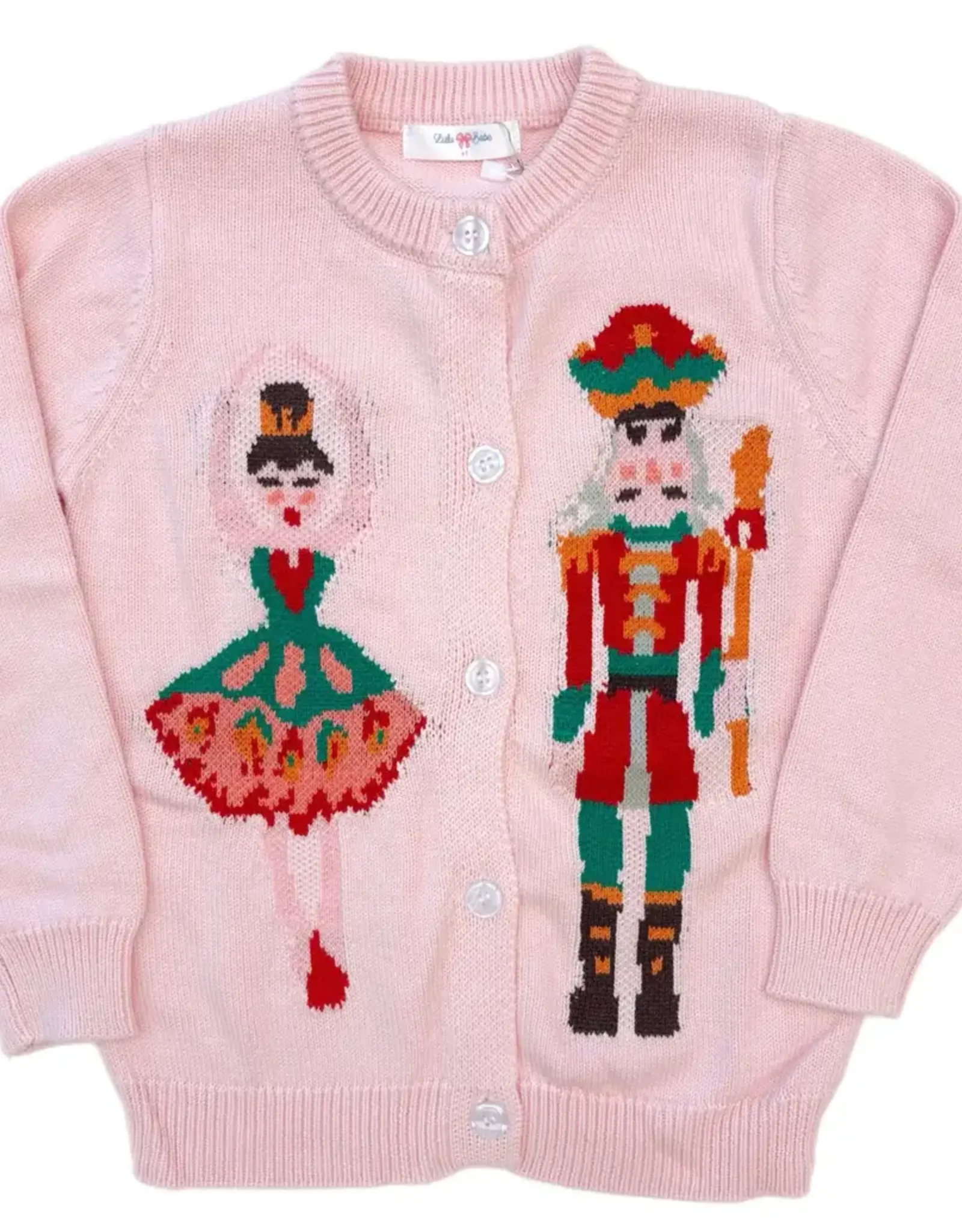 Lulu Bebe LLC Nutcracker Knit Pink Sweater