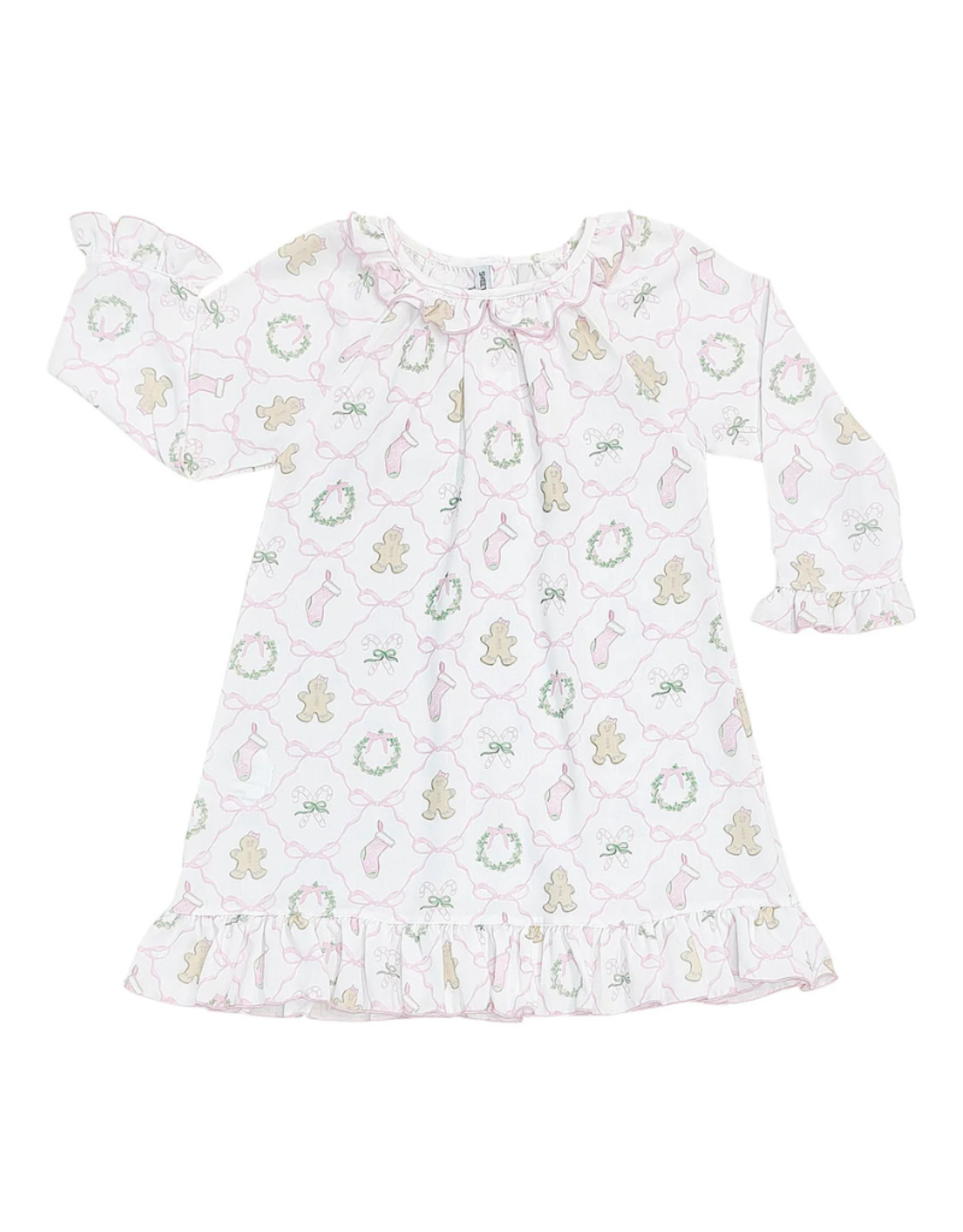 Sweet Dreams Christmas Bow Trellis Print Dress
