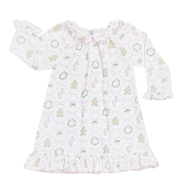 Sweet Dreams Christmas Bow Trellis Print Dress