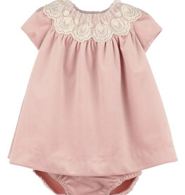 Luli & Me Deluxe Velvet Float Dress, Rose