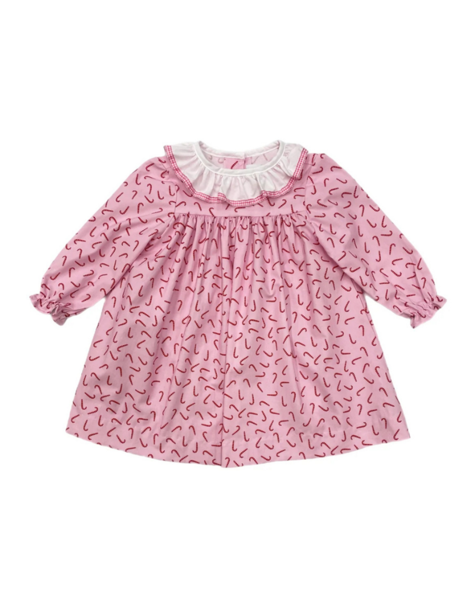 Funtasia Too Long Sleeve Candy Cane Print Dress