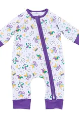 Magnolia Baby Mardi Gras Munchkins Zip Playsuit