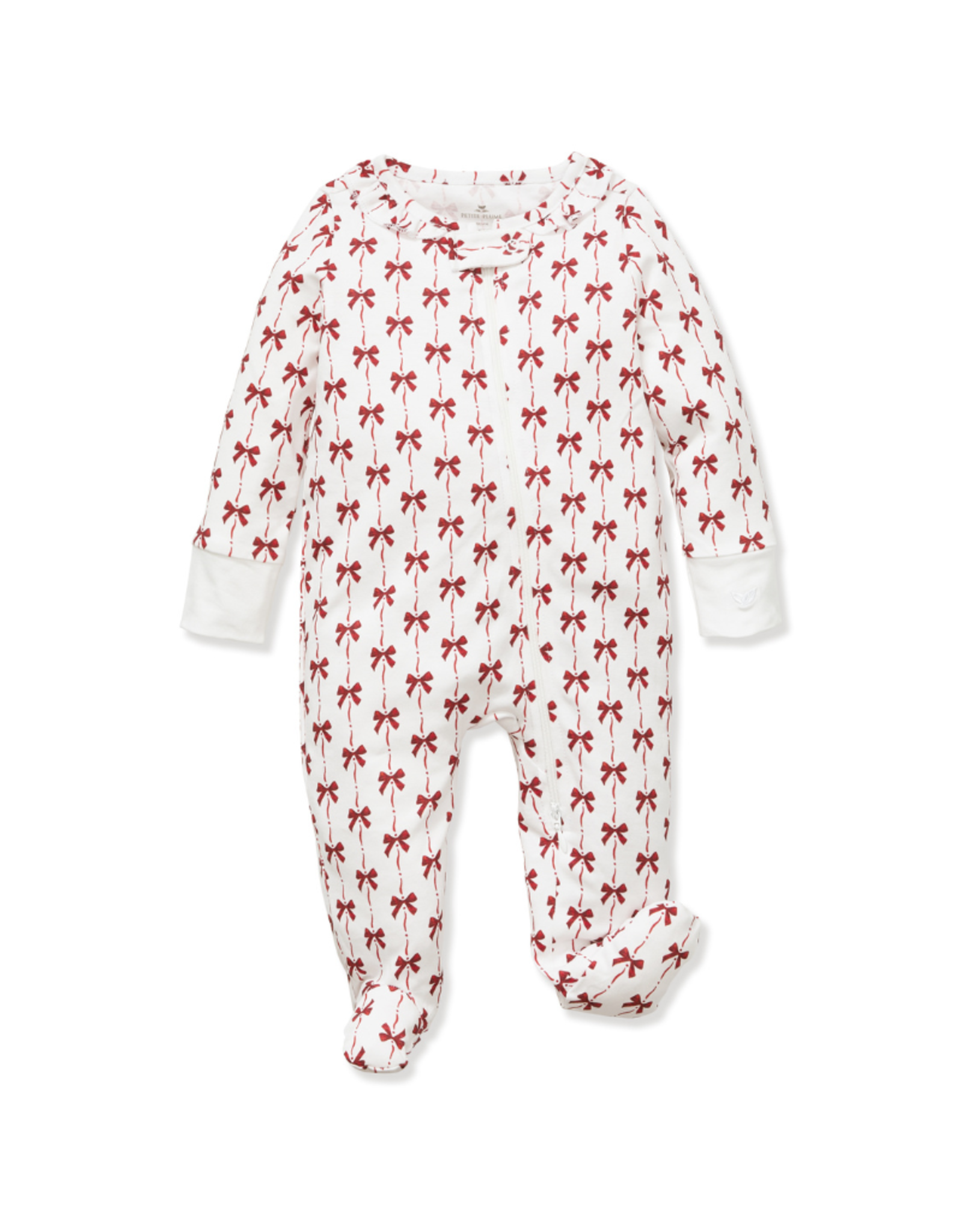 Petite Plume Pima Footed Romper, Blissful Bows