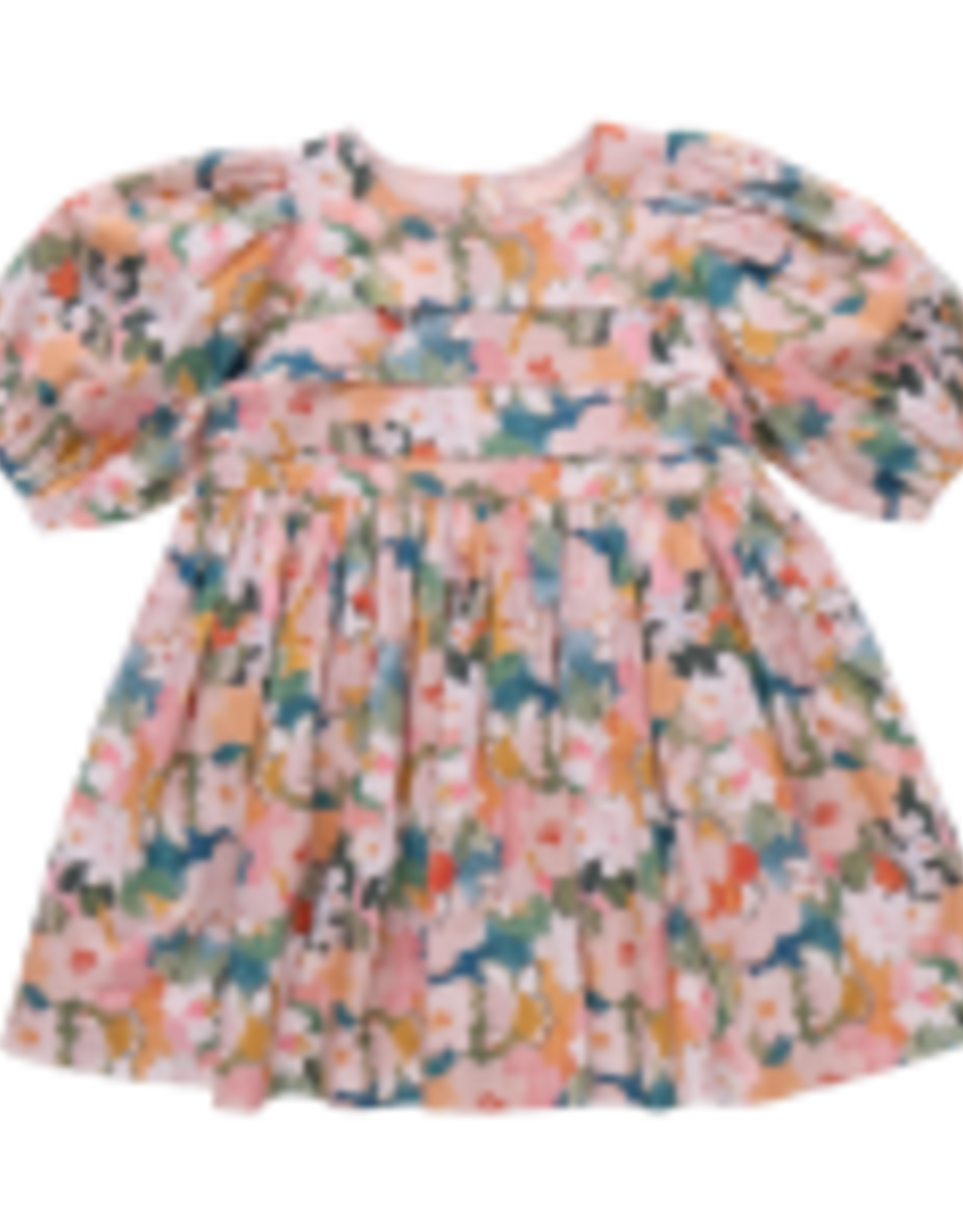 Pink Chicken Evelyn Dress, Watercolor Floral