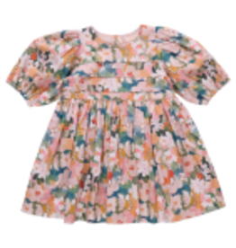 Pink Chicken Evelyn Dress, Watercolor Floral