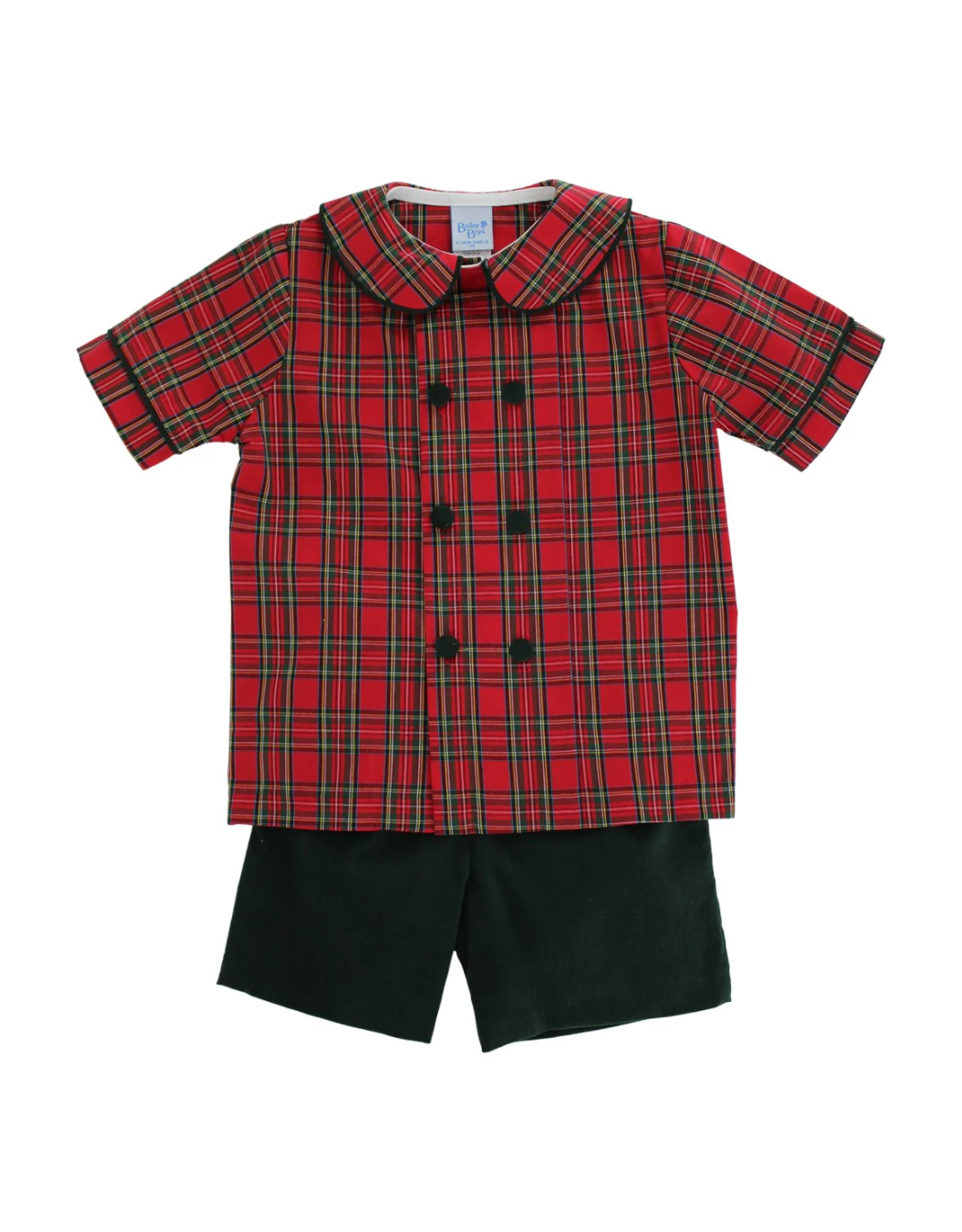 The Bailey Boys Tartan Plaid Dressy Short Set