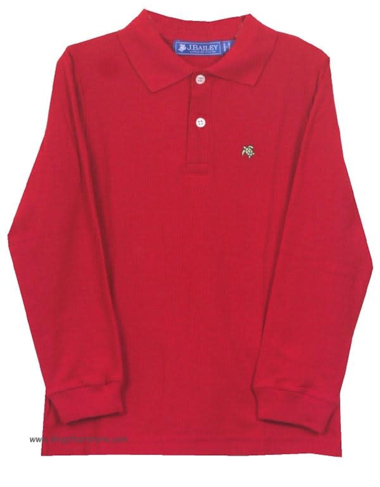The Bailey Boys Long Sleeve Red Polo